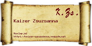 Kaizer Zsuzsanna névjegykártya
